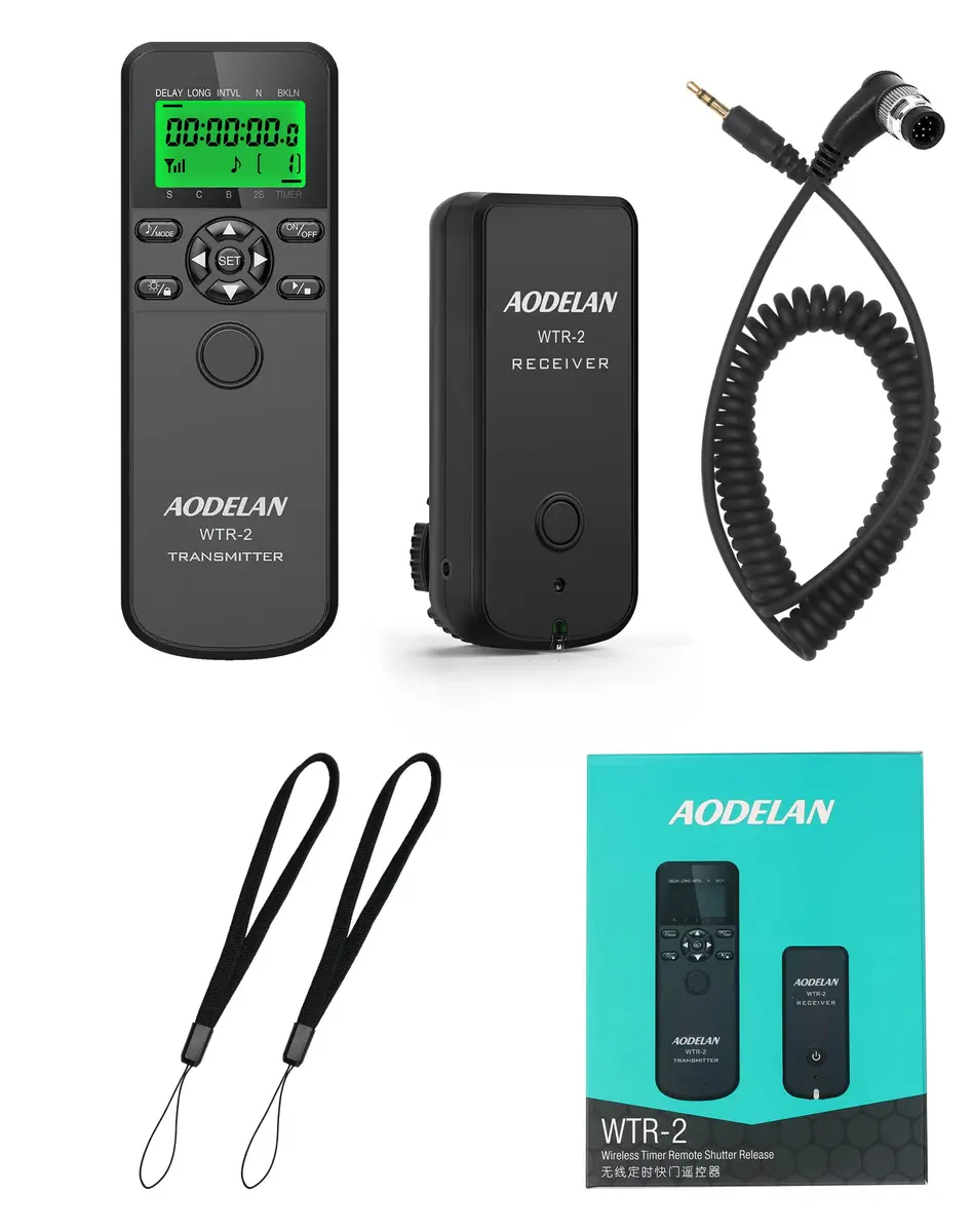 AODELAN Wireless Remote Control for Nikon Cameras | Timer Remote Shutter Release with Timer & Wireless Functions - view 8