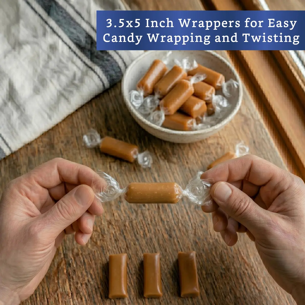 FIESTA WRAPS Clear Candy Wrappers 600-pk (3.5x5 in) | Cellophane Candy Wrappers for Homemade & Commercial Use - view 9