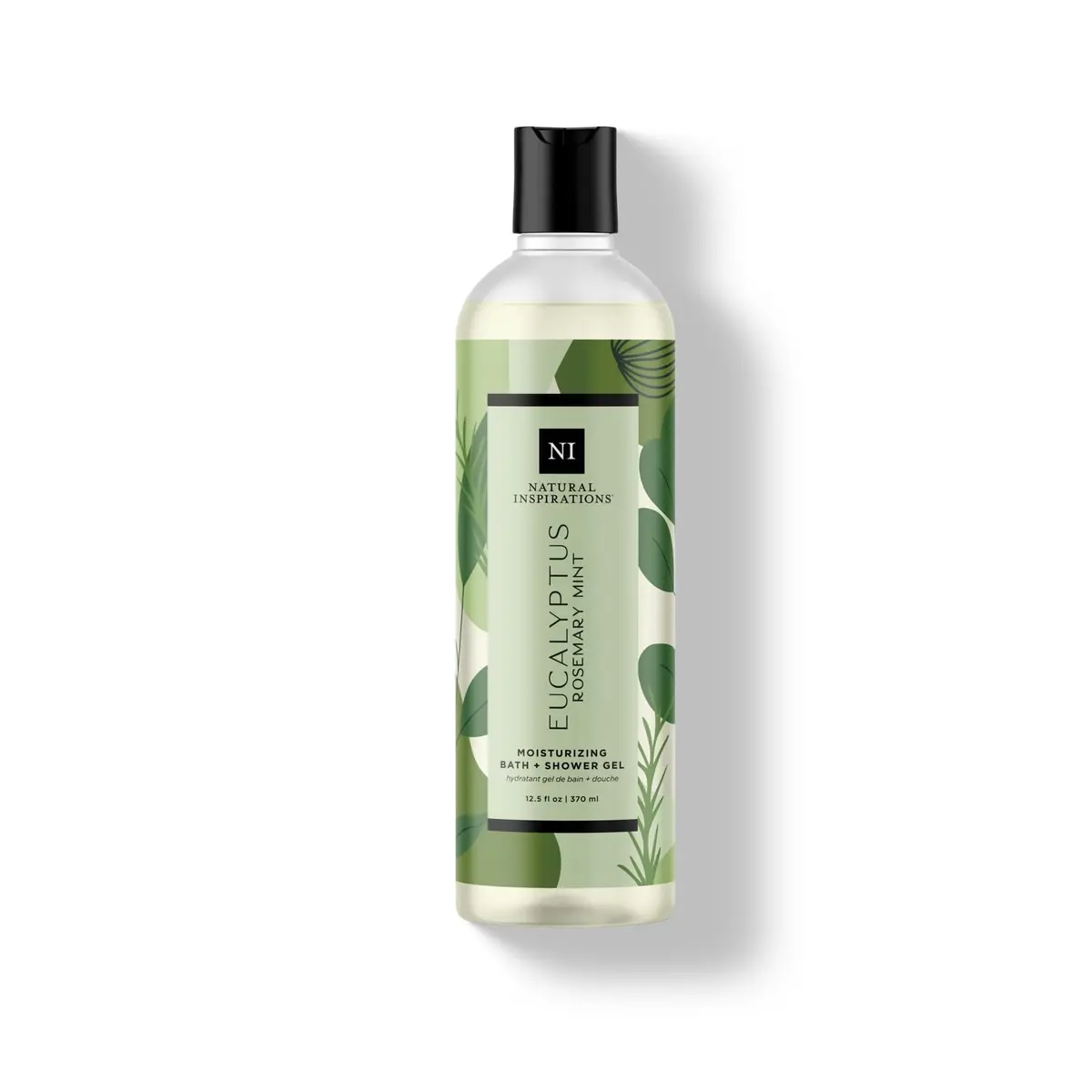 Natural Inspirations Eucalyptus Rosemary Mint Moisturizing Bath & Shower Gel 12.5oz | Sulfate-Free, Vegan, Hydrating - main product image