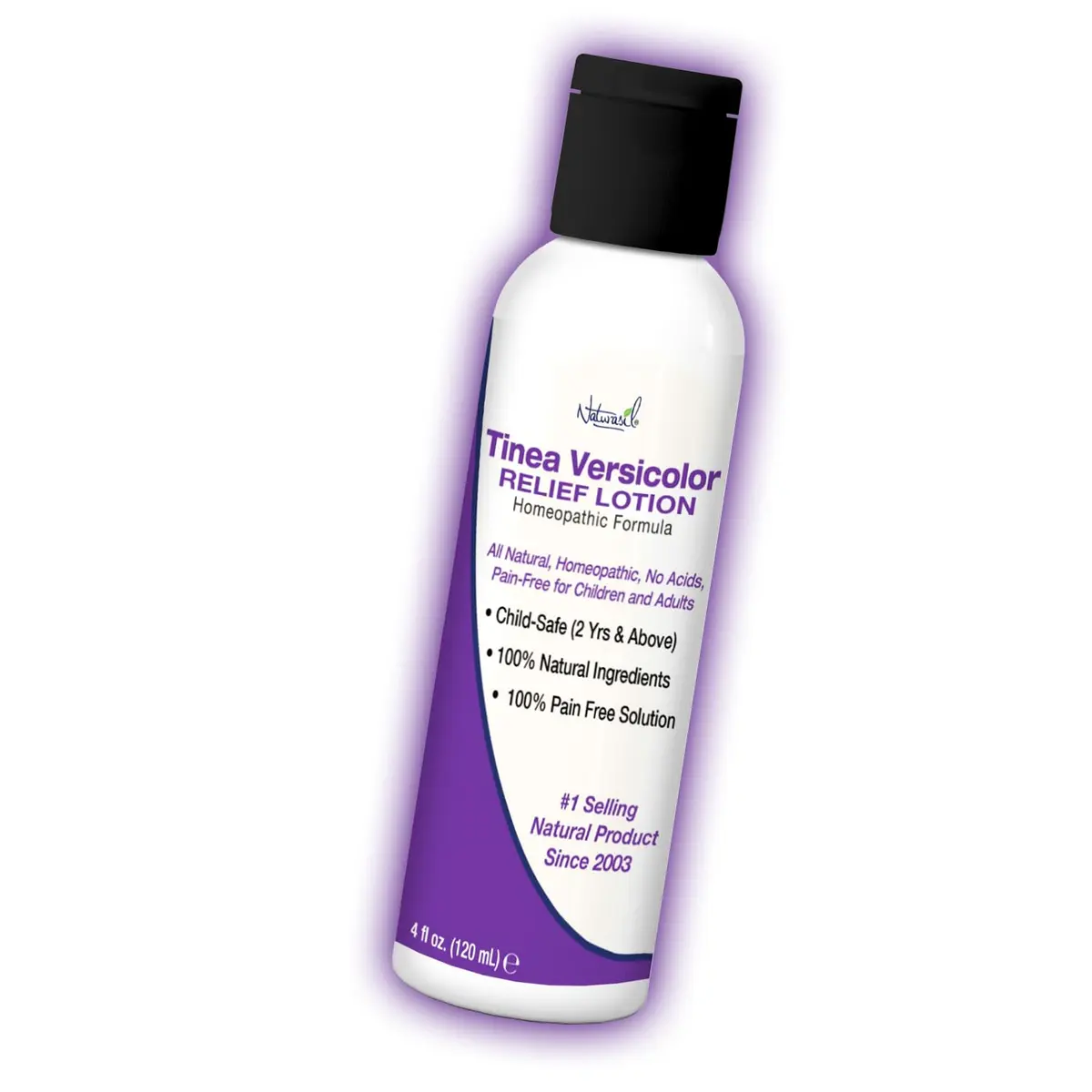 Naturasil Tinea Versicolor Treatment Lotion for Uneven Skin Tone | Fast-Acting Homeopathic 4 oz - main product image