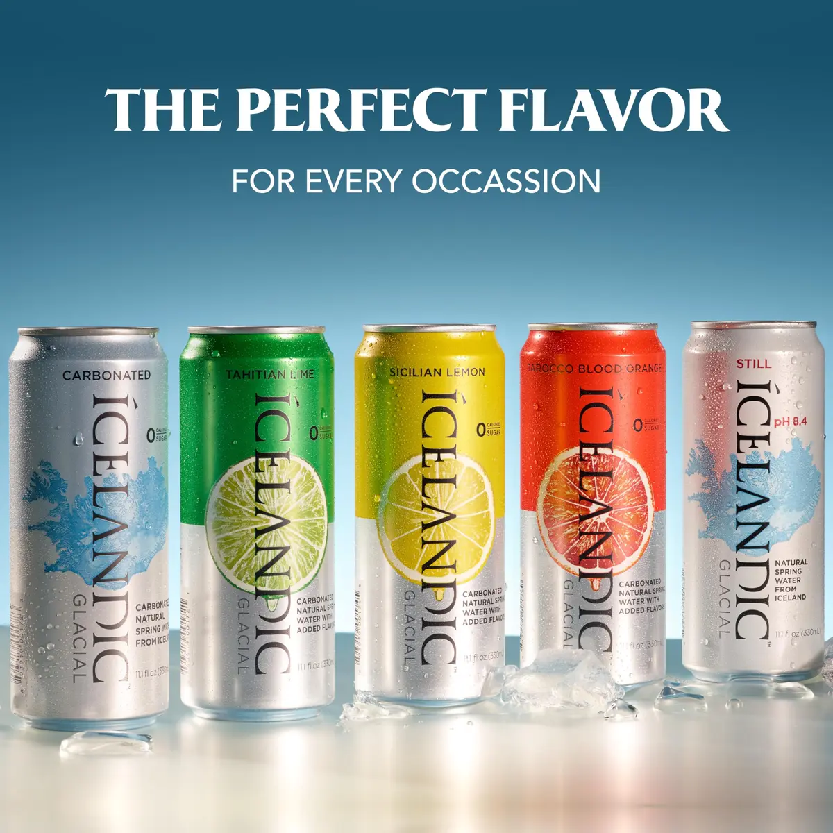 Icelandic Glacial Sparkling Water, Sicilian Lemon, 330mL | Naturally Low Mineral & Alkaline pH 8.4 - view 7
