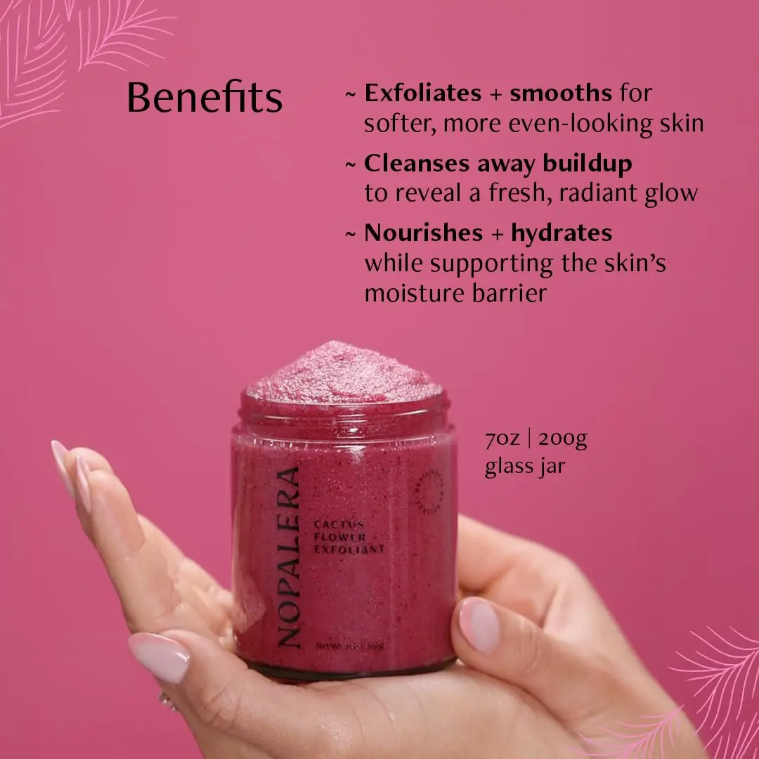 Nopalera Hibiscus Cactus Flower Exfoliant 6 oz | 3-in-1 Cleanser, Moisturizer & Exfoliator, Vegan, Cruelty-Free, Natural Floral Scent - view 5