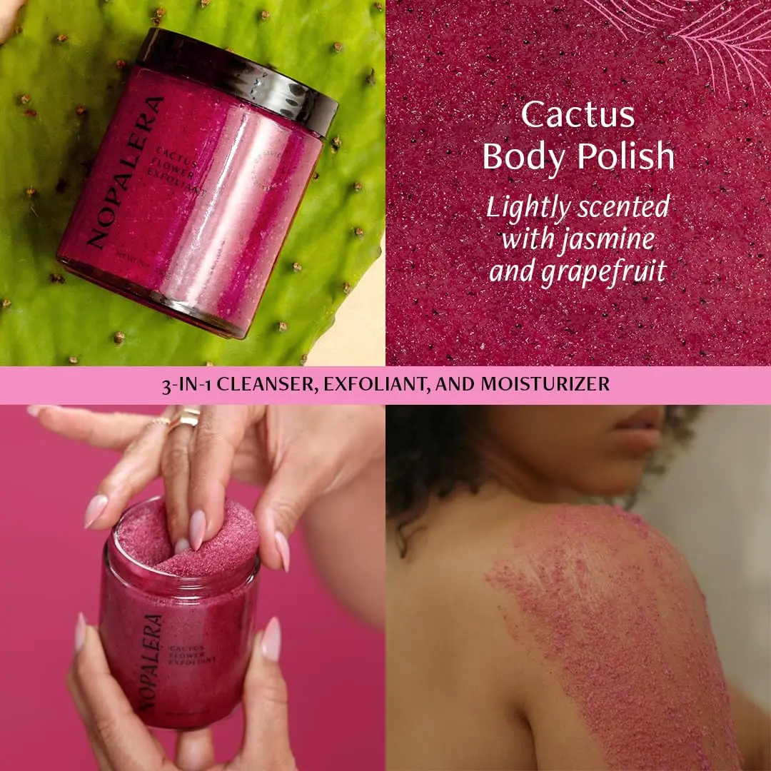 Nopalera Hibiscus Cactus Flower Exfoliant 6 oz | 3-in-1 Cleanser, Moisturizer & Exfoliator, Vegan, Cruelty-Free, Natural Floral Scent - view 2