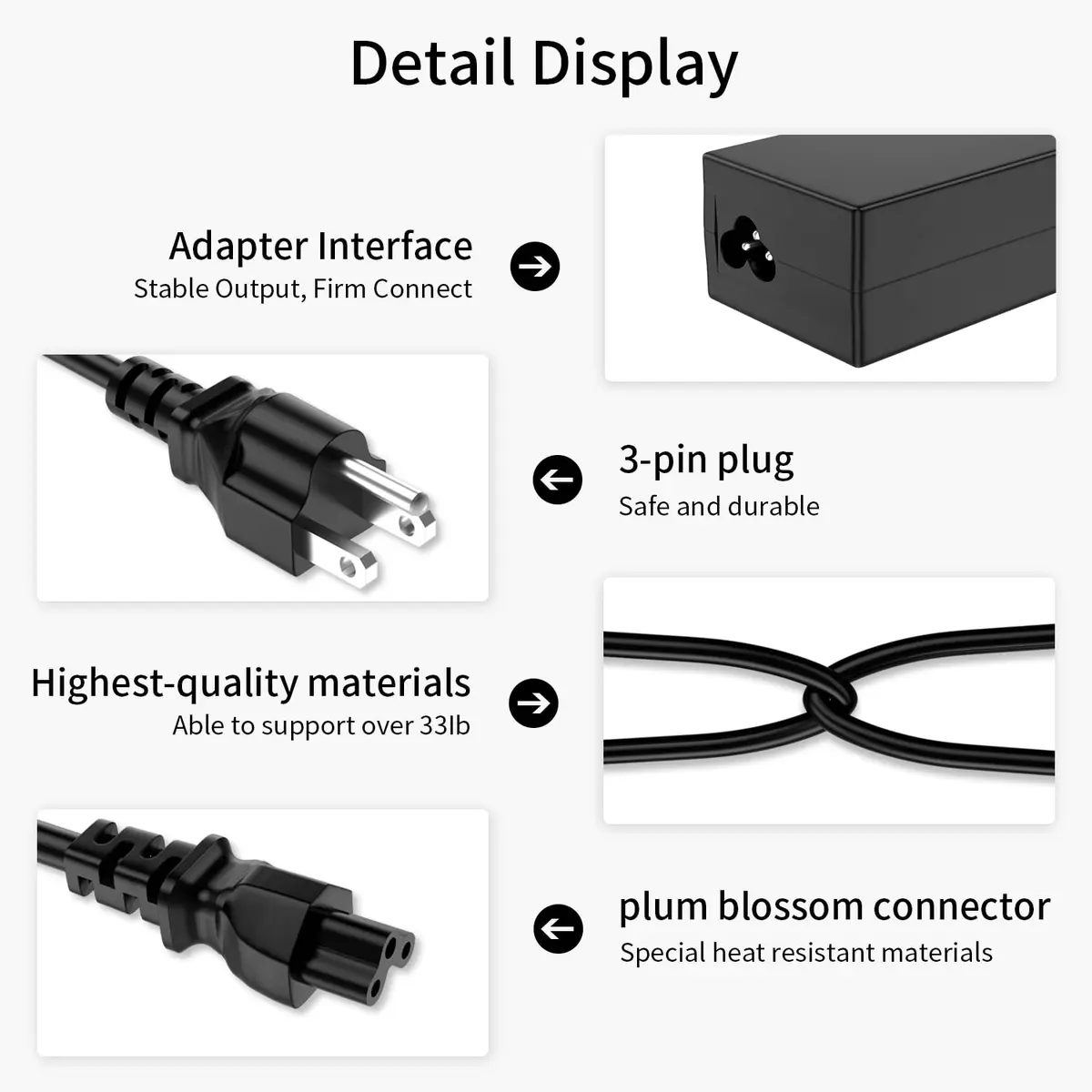 UCANUUP 19V 65W AC Power Adapter for JBL Xtreme 2 | Compatible with JBL Portable Speakers - view 3