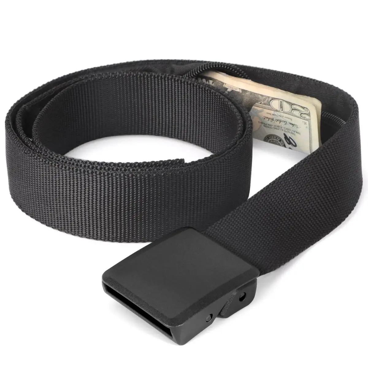 JASGOOD Black-b Travel Security Money Belt with Hidden Pocket - Fits Pant Size 31-37" - main product image