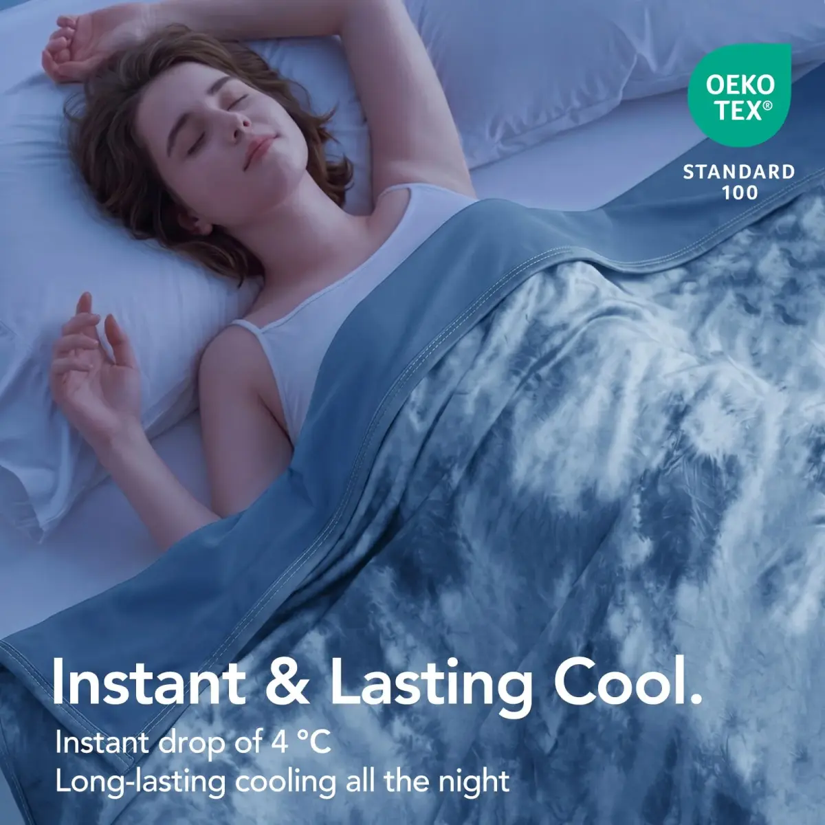 Topcee Cooling Blanket Queen Size 228x228 cm (90"x90") | Breathable Fabric for Hot Sleepers - view 2
