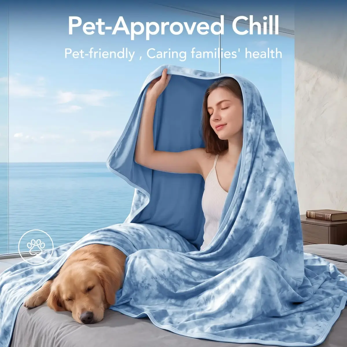 Topcee Cooling Blanket Queen Size 228x228 cm (90"x90") | Breathable Fabric for Hot Sleepers - view 3