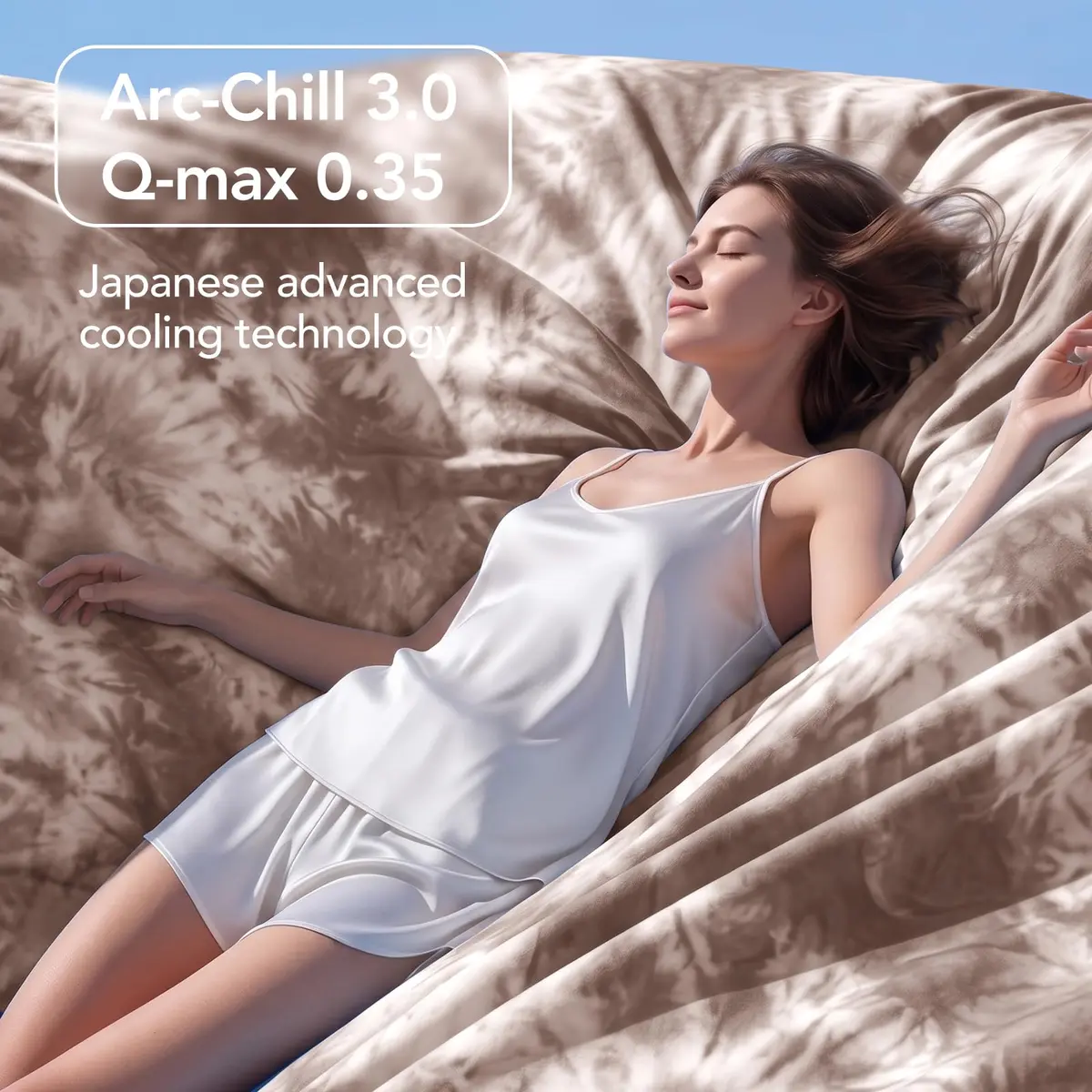 Topcee Cooling Blanket Queen Size 228x228 cm (90"x90") | Breathable & Lightweight for Hot Sleepers - view 8