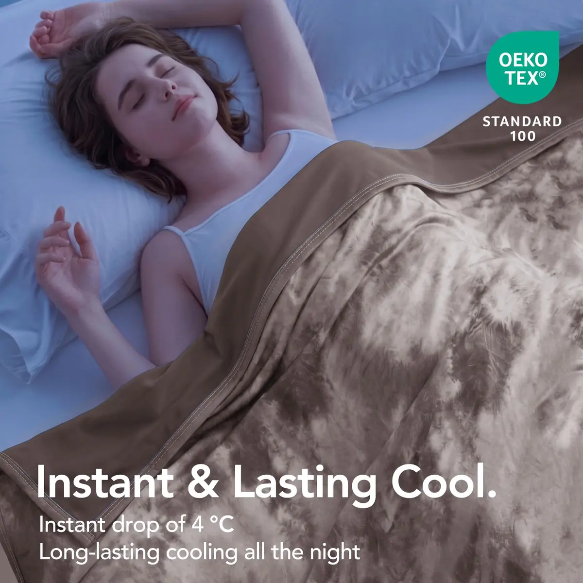 Topcee Cooling Blanket Queen Size 228x228 cm (90"x90") | Breathable & Lightweight for Hot Sleepers - view 2