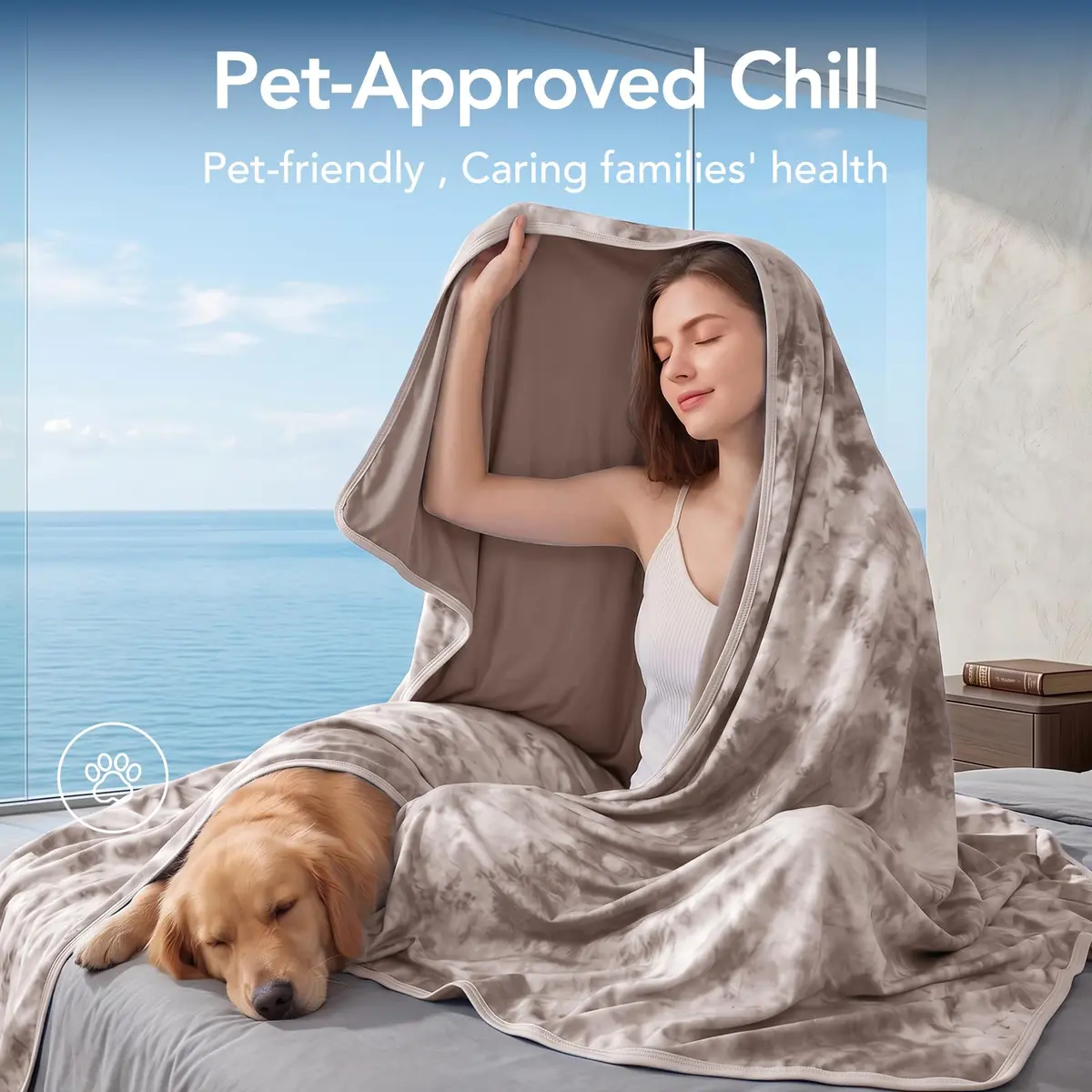 Topcee Cooling Blanket Queen Size 228x228 cm (90"x90") | Breathable & Lightweight for Hot Sleepers - view 3
