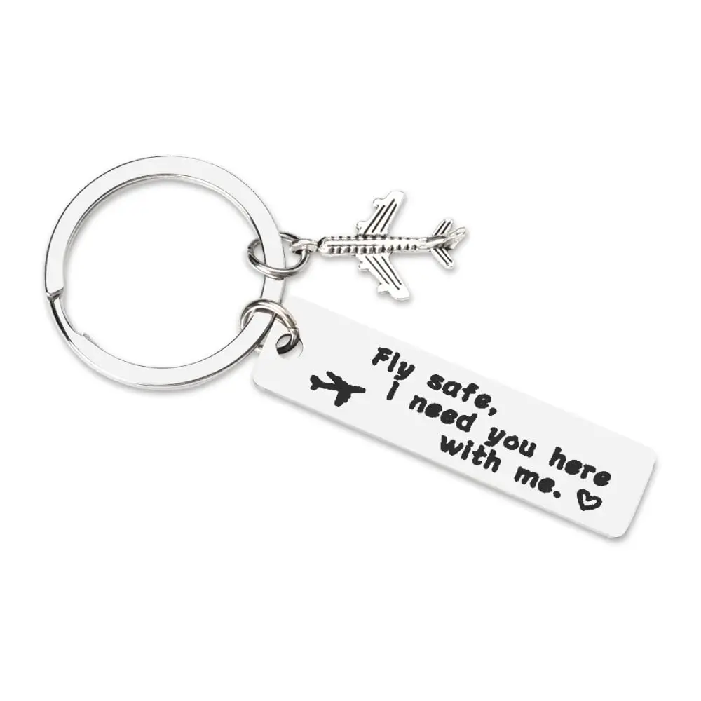 Kefley Fly Safe Keychain | Meaningful Pilot Gifts for Aviation Men - main product image