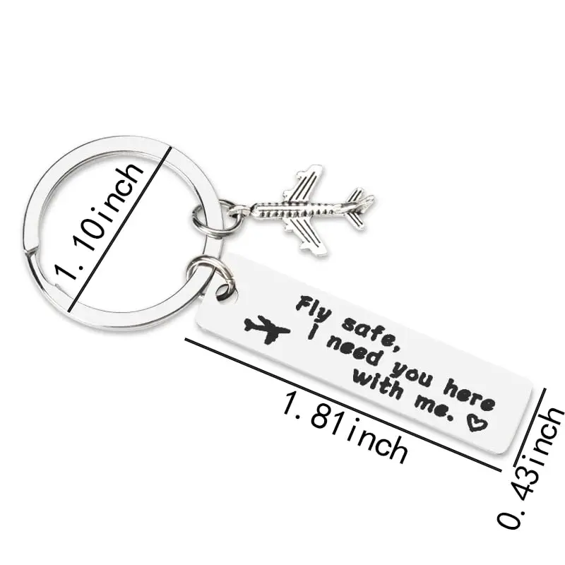 Kefley Fly Safe Keychain | Meaningful Pilot Gifts for Aviation Men - view 7