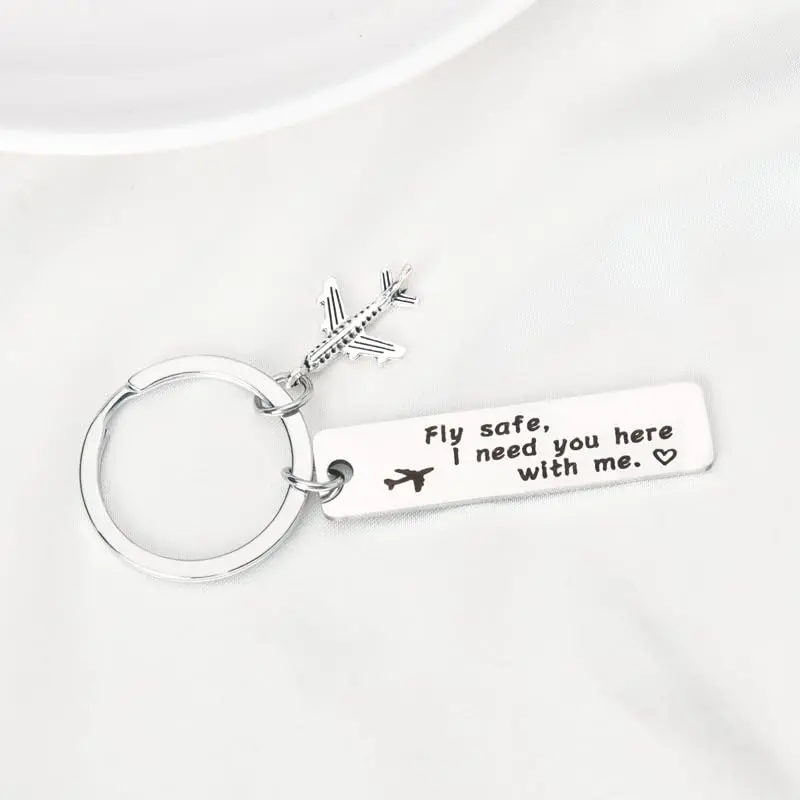 Kefley Fly Safe Keychain | Meaningful Pilot Gifts for Aviation Men - view 2