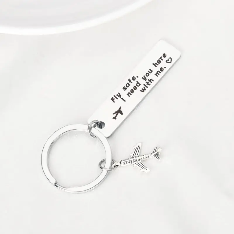 Kefley Fly Safe Keychain | Meaningful Pilot Gifts for Aviation Men - view 3
