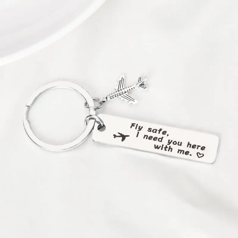 Kefley Fly Safe Keychain | Meaningful Pilot Gifts for Aviation Men - view 4