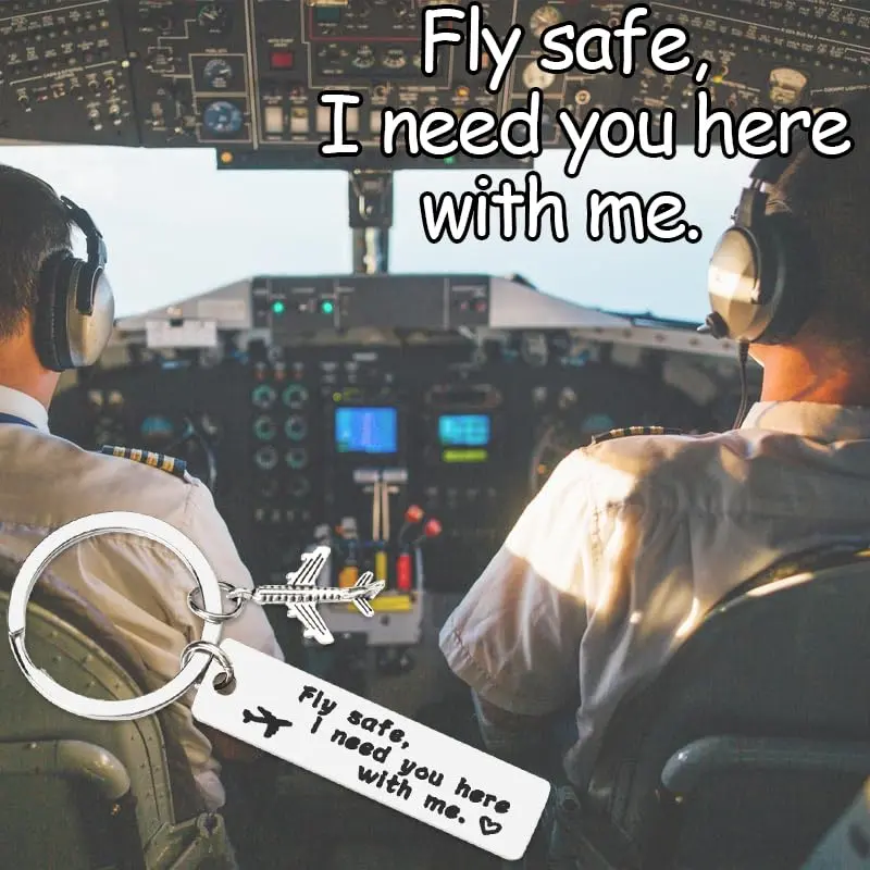 Kefley Fly Safe Keychain | Meaningful Pilot Gifts for Aviation Men - view 5