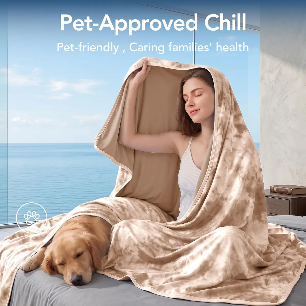 Topcee Cooling Blanket King Size 230x264 cm (90"x104") | Breathable Fabric for Hot Sleepers - view 3