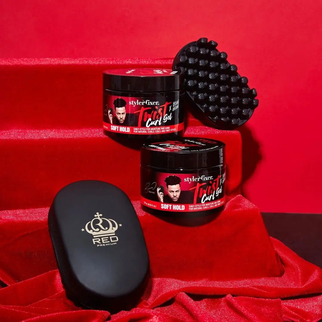 Red by Kiss Hair Brush & Twist Gel Set for Curly Hair | Nourishing & Durable Styling Tools - view 7