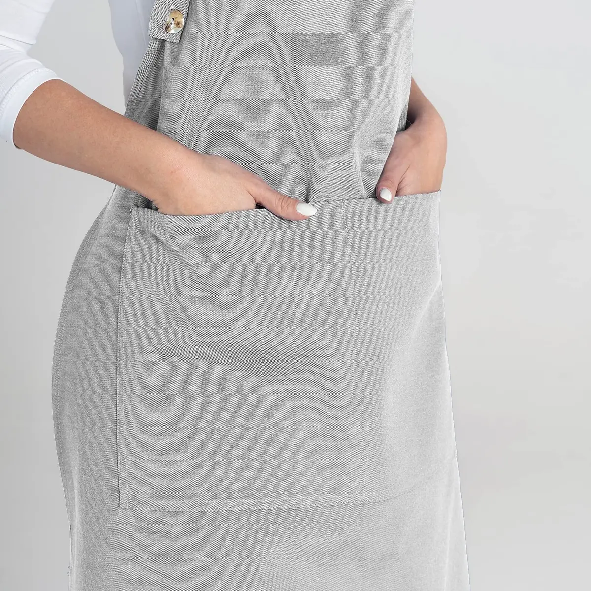 TOSHE Kitchen Apron for Women & Men Waterdrop Resistant, Adjustable Button | Water-Resistant, Adjustable Fit - view 10
