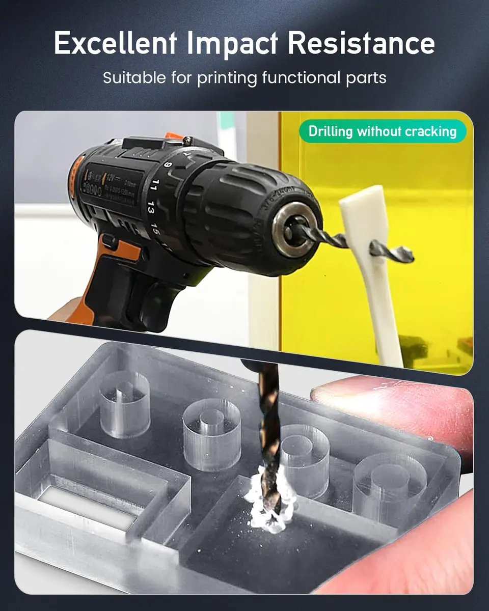 SUNLU ABS-Like 3D Printer Resin 2kg (4.4 lbs) Black | High Precision Photopolymer for LCD/DLP/SLA - view 4