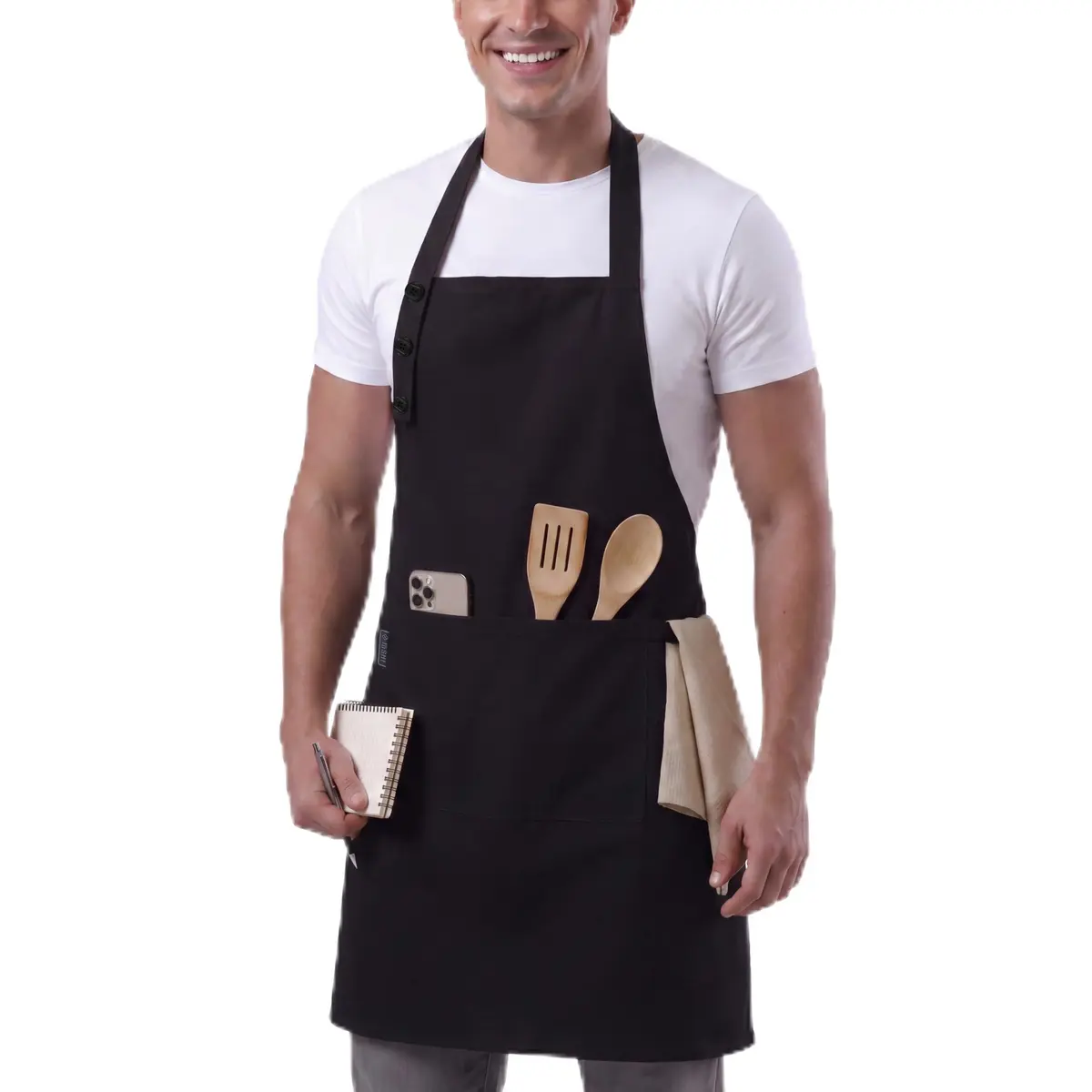 TOSHE Kitchen Apron for Women & Men Waterdrop Resistant, Adjustable Button | Water-Resistant, Adjustable Fit - main product image