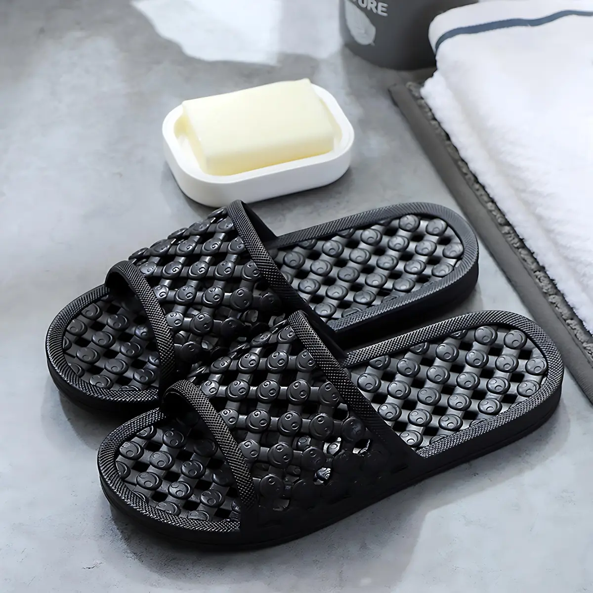 AYYDMY Quick Drying Shower Shoes for Men and Women | Black, US Men 8-10 / Women 9.5-10 - view 4