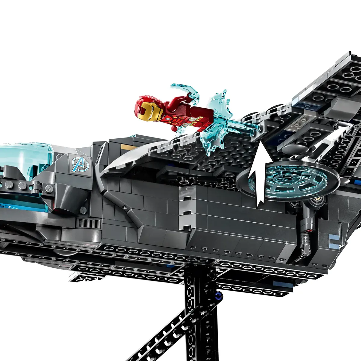 LEGO Marvel The Avengers Quinjet 76248 | Spaceship Building Toy Set with Minifigures for Kids 9+ - view 4