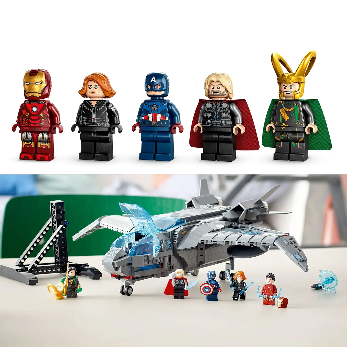 LEGO Marvel The Avengers Quinjet 76248 | Spaceship Building Toy Set with Minifigures for Kids 9+ - view 6