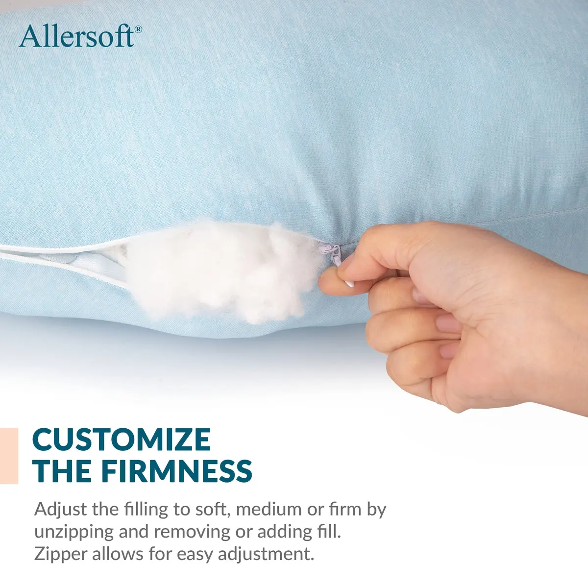 Allersoft Allercool SPJ Pillow for Post Shoulder Surgery Recovery | 33cm (13" L x 4" H x 14" W) - view 7
