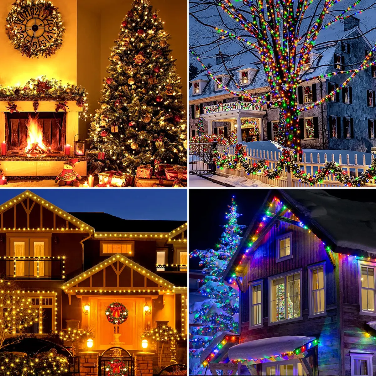 Tcamp 164ft 500 LED Color Changing Christmas Lights | Warm White & Multicolor, 500 LEDs - view 6