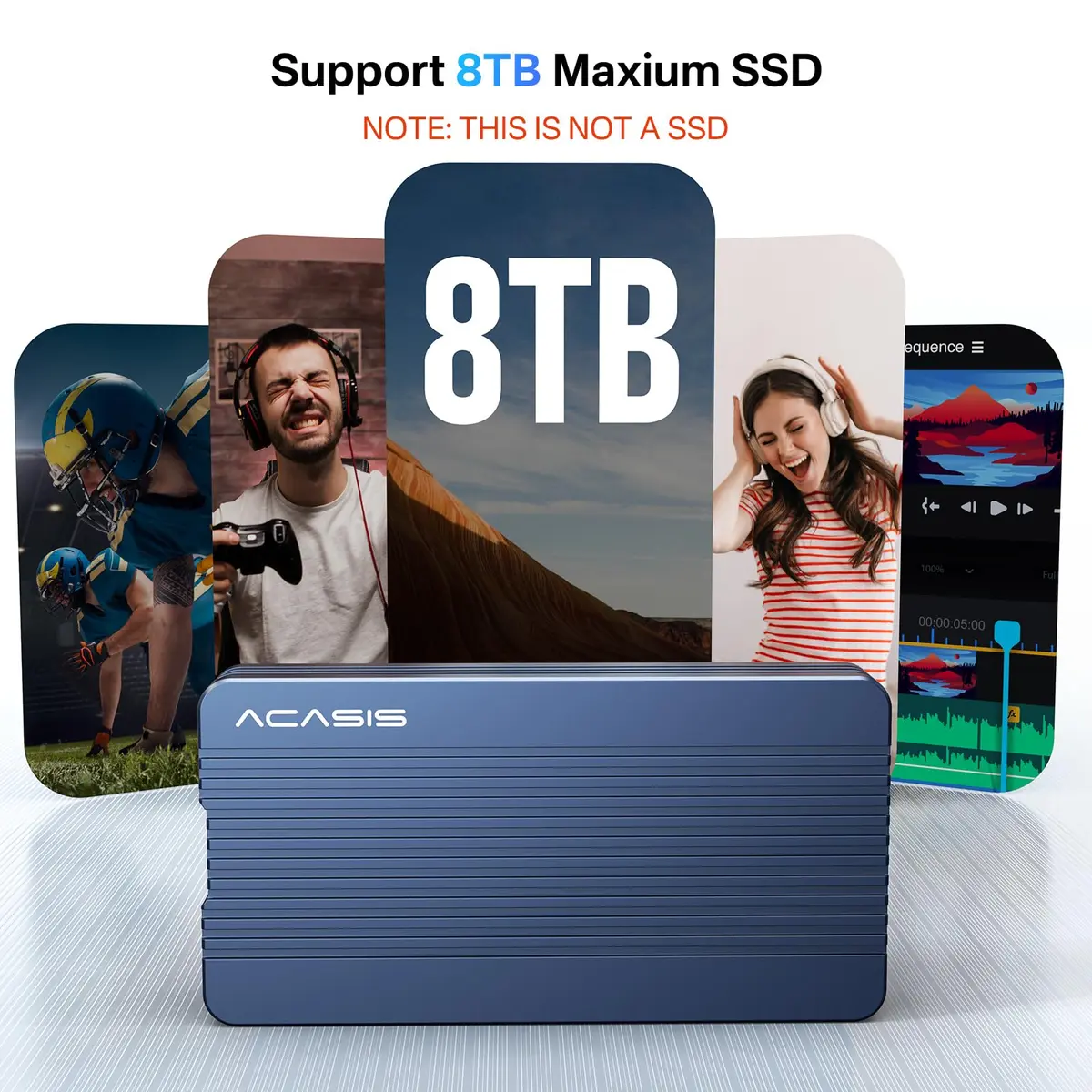 FREEGENE ACASIS 40Gbps M.2 NVMe SSD Enclosure, TBU 405 for M1 M2 Pro/Max | USB4/3.2/3.1/3.0/2.0 Support - view 4