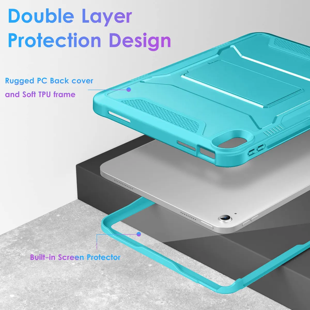 DTTO Case for iPad (A16) 11th/10th Gen 11.9 Inch | Shockproof & Screen Protector - view 3