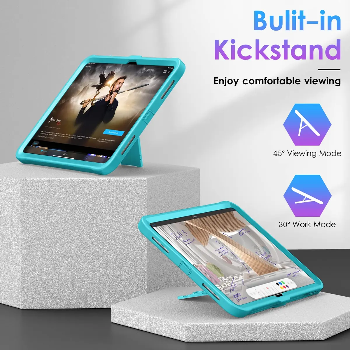 DTTO Case for iPad (A16) 11th/10th Gen 11.9 Inch | Shockproof & Screen Protector - view 4