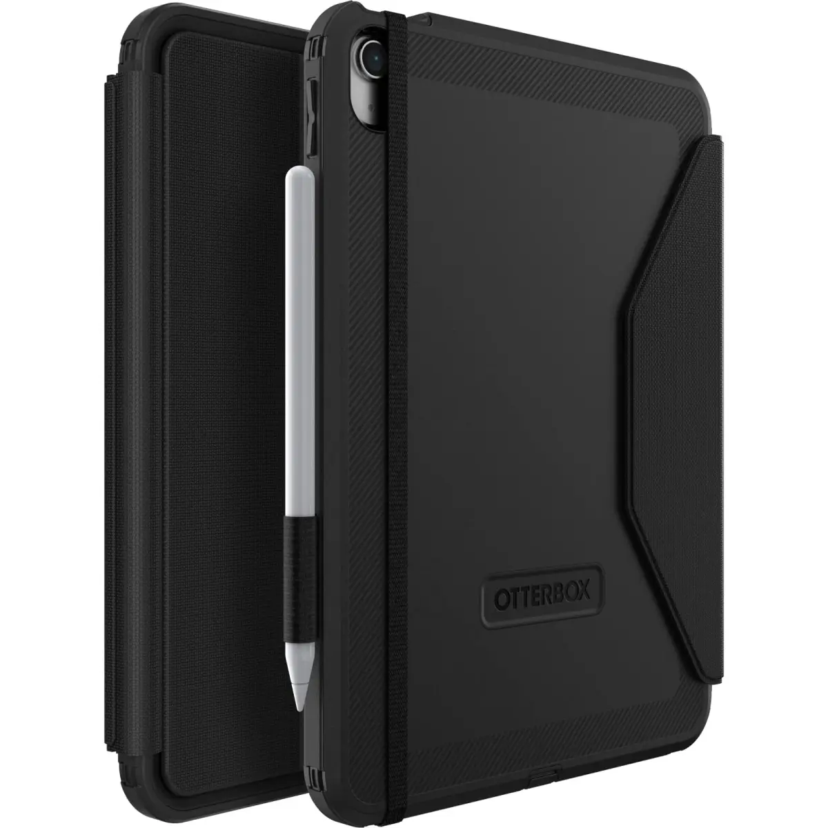 OtterBox Defender Series Folio Case for iPad 10th Gen - Black | Heavy Duty Protection - main product image