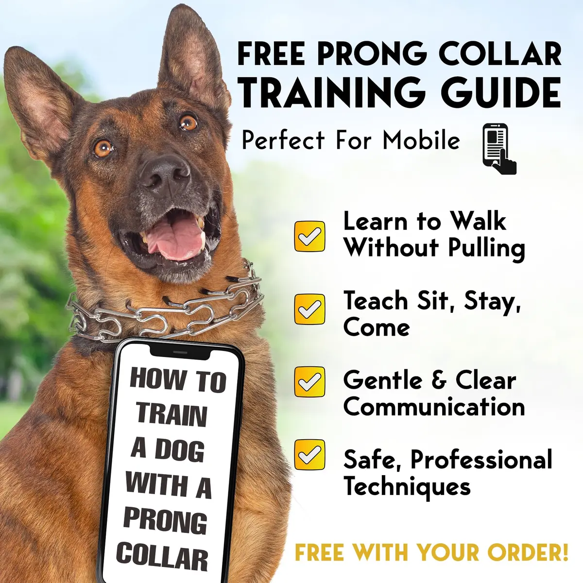 PET JETT Dog Prong Collar 16-18" | No Pull Stainless Steel Choke Collar - view 7