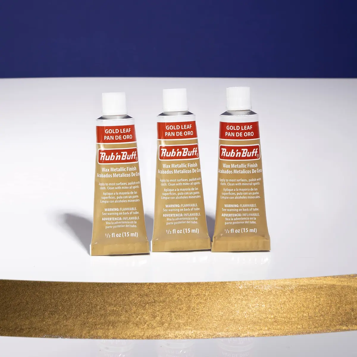 AMACO Rub n Buff Wax Metallic Finish - Gold Leaf | Versatile Gilding Wax for Furniture & Crafts - view 2