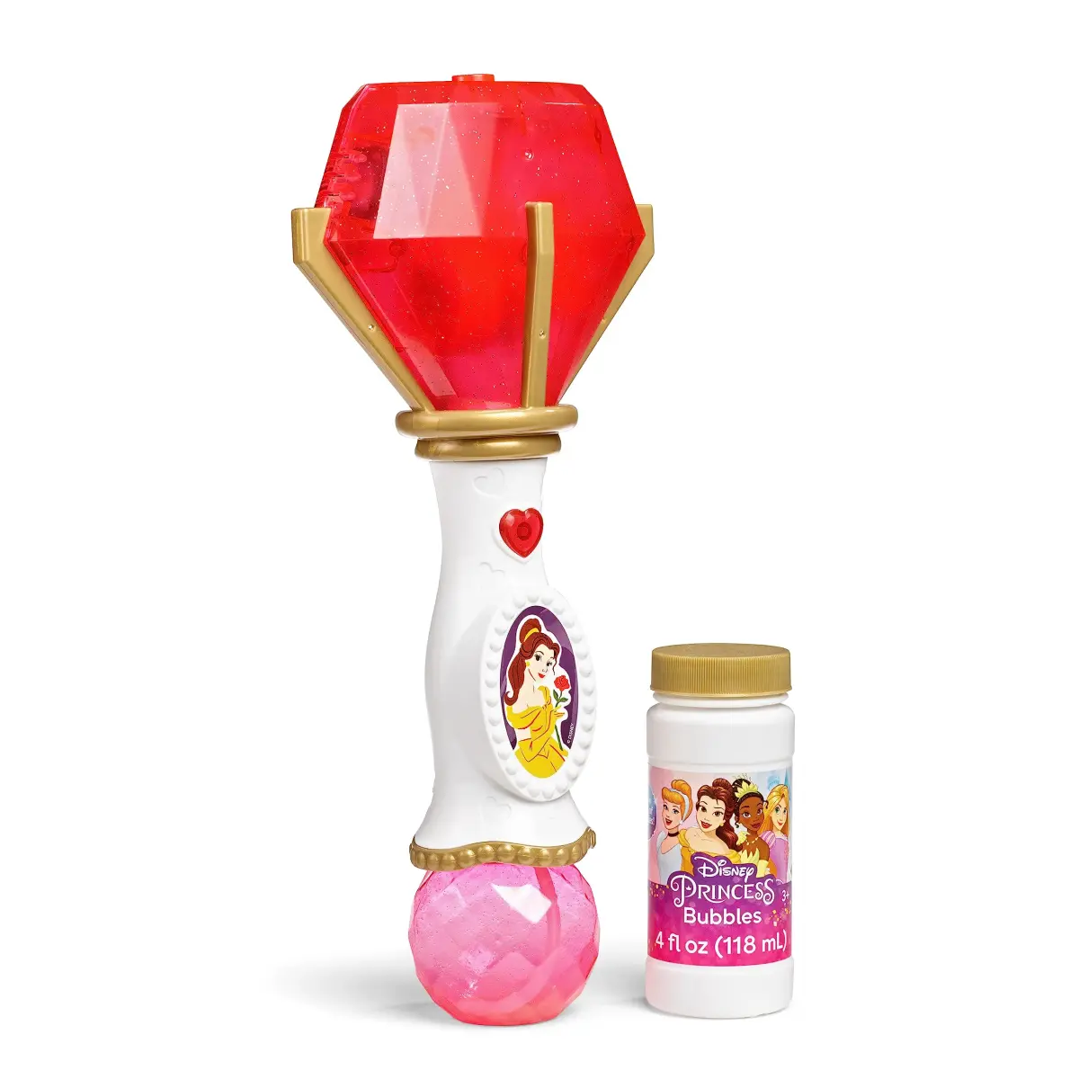 Little Kids Disney Princess Belle Light and Sound Musical Bubble Wand | 118ml (4 fl oz) - view 2