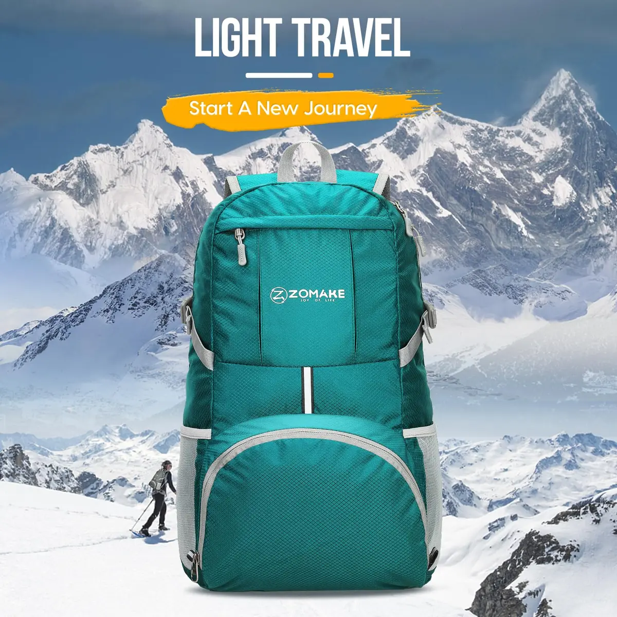 ZOMAKE Lightweight Packable Backpack 35L Water Resistant Foldable Day Pack | Compact, Durable & Ideal for Travel - view 8