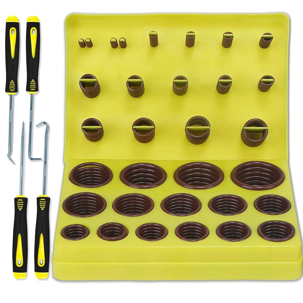 ZDBB Viton O Ring Kit 386 Pcs Metric 30 Sizes | High Temp & Chemical Resistant Assortment for Plumbing & Automotive - main product image