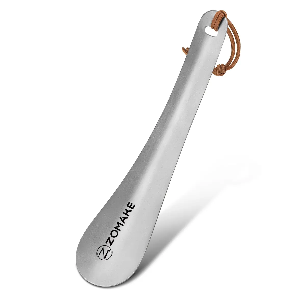 ZOMAKE Metal Shoe Horn Small Travel Shoehorn 18.5 cm (7.3 Inch) | Smooth Rounded Curve for Easy Shoe Entry - main product image