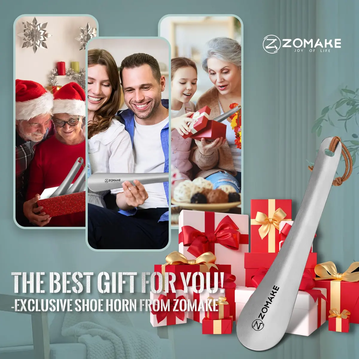 ZOMAKE Metal Shoe Horn Small Travel Shoehorn 18.5 cm (7.3 Inch) | Smooth Rounded Curve for Easy Shoe Entry - view 8