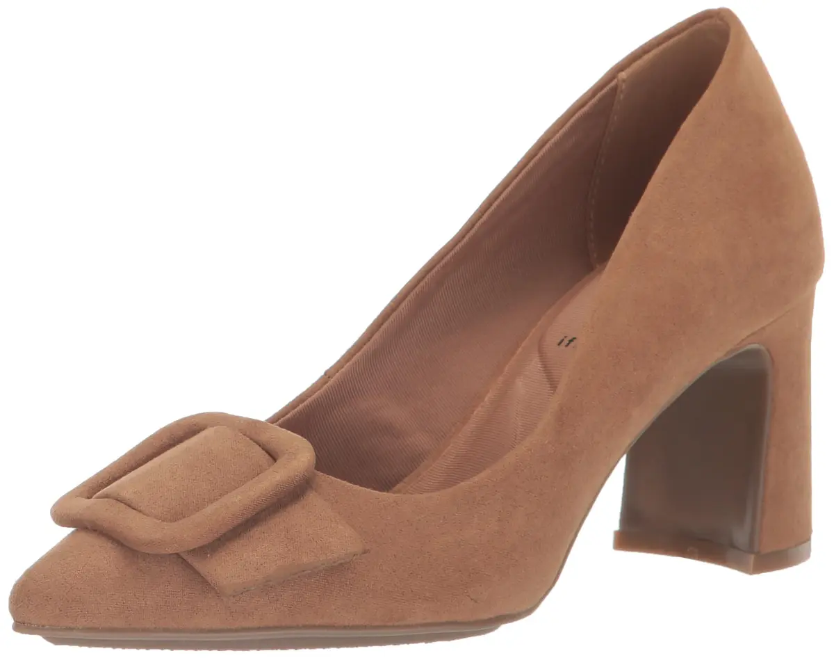 Anne Klein Baretta Heels for Women - 90-Degree Flexibility - Textile Upper - Breathable Textile Lining Sand 8 M | Stylish & Comfortable - main product image