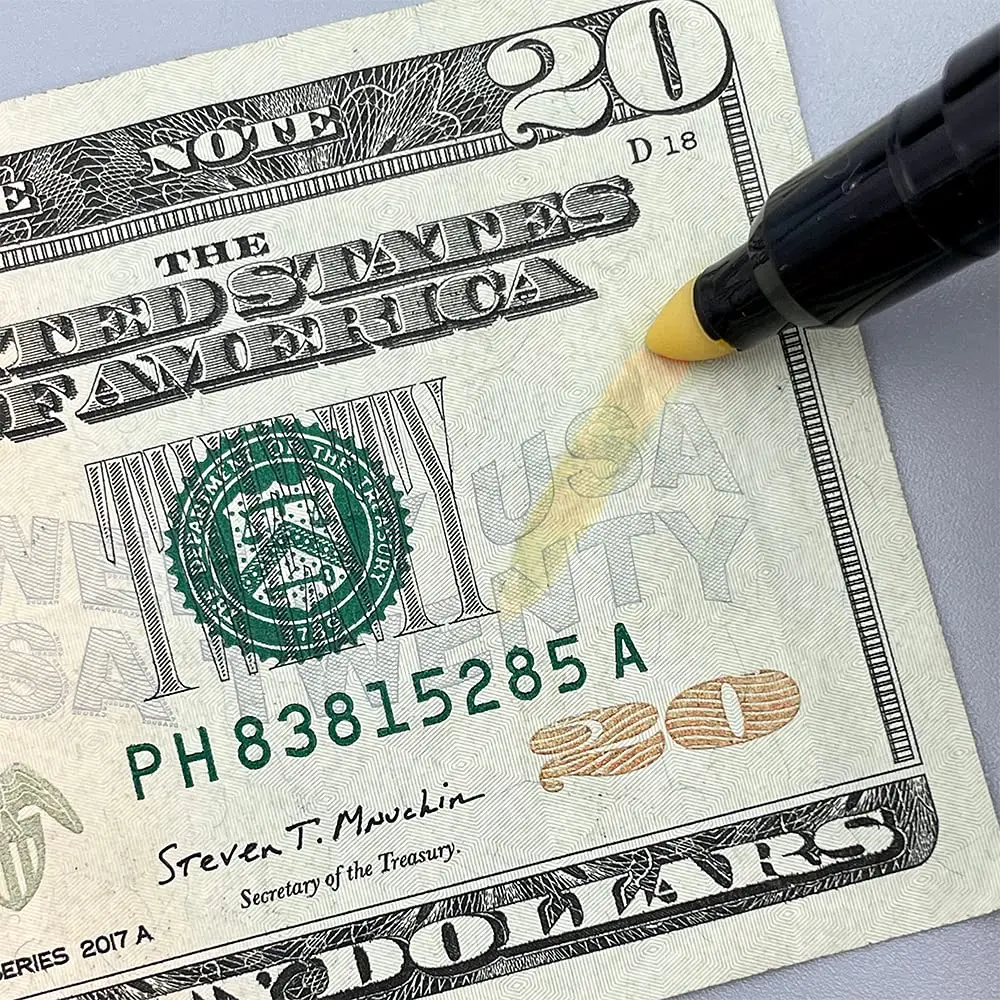Huron Counterfeit Bill Marker Pen 150-Pack | Detects Fake US Currency Instantly - view 2