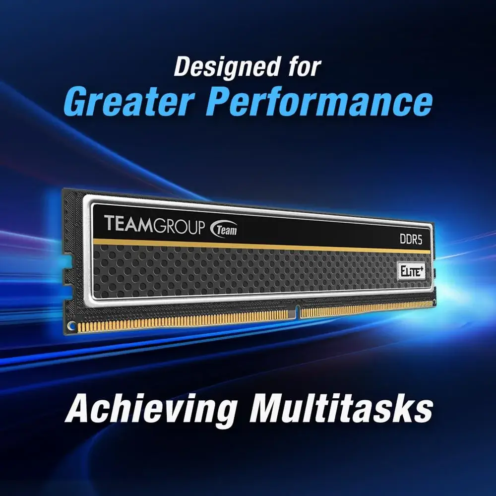 TEAMGROUP Elite Plus DDR5 16GB 6000MHz PC5-48000 CL48 UDIMM Desktop Memory Module Ram (Black) - view 3