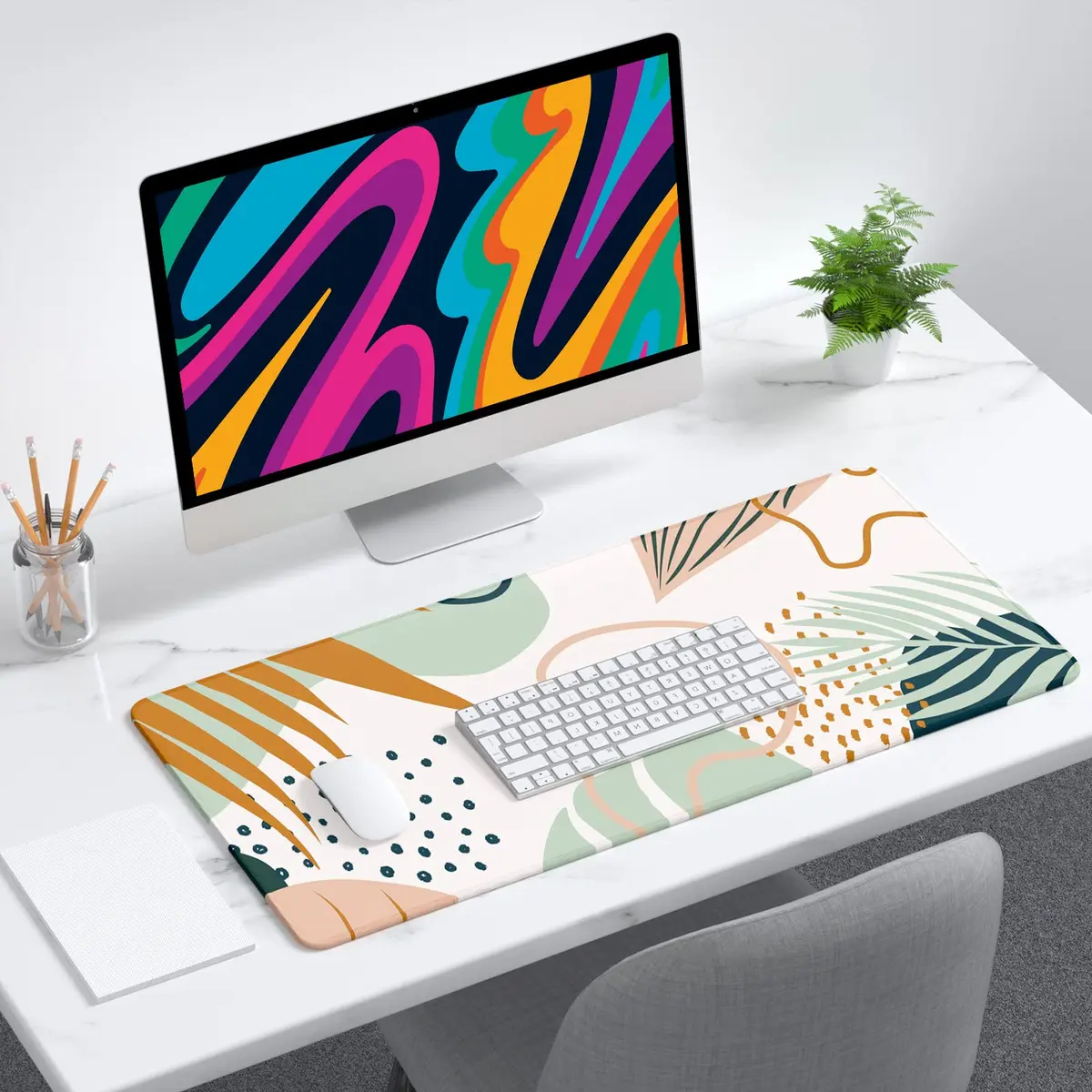 Niniubye Desk Mat 32" x 12" XXL Large Gaming Mouse Pad Desktop Decor Office Supplies - view 7