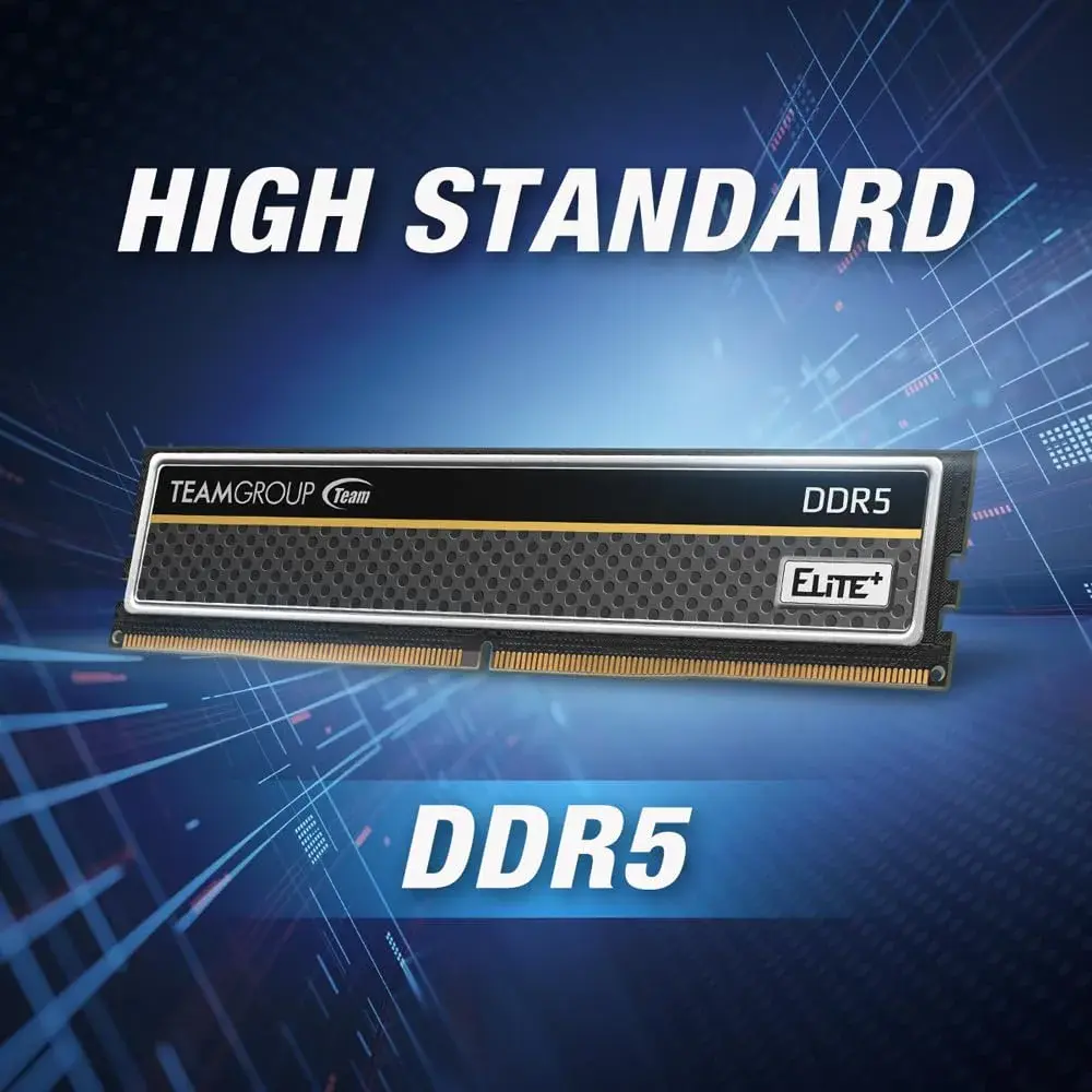 TEAMGROUP Elite Plus DDR5 16GB (2x8GB) 4800MHz Desktop Memory Module Ram (Black) | 16GB Kit (2 x 8 GB) - view 2