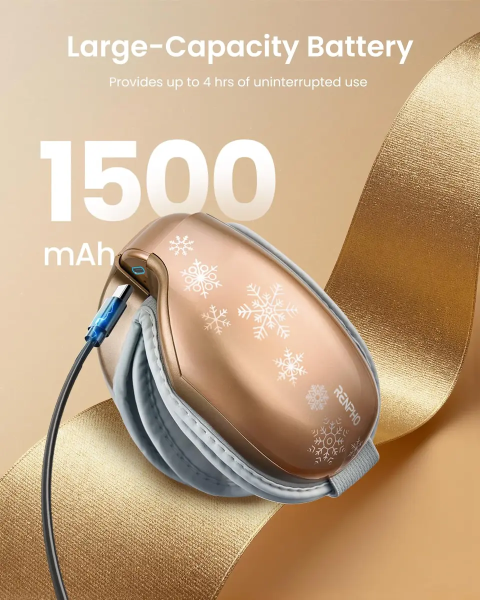 RENPHO Eyeris 1 Eye Massager with Heat | Heated Massage Eye Mask for Tired Eyes & Relaxation - view 7