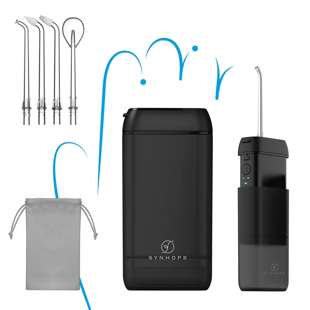 SYNHOPE Mini Cordless Portable Water Flosser 320ml (10.82 Fl Oz) | Deep Clean for Braces & Bridges - main product image