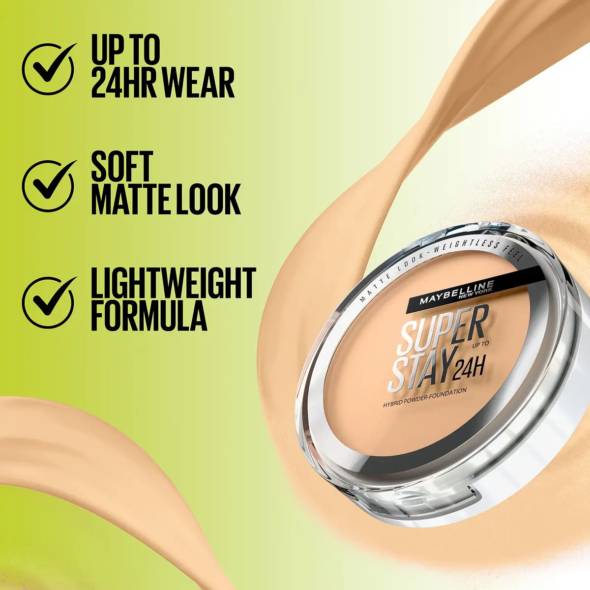 Maybelline Super Stay Hybrid Powder Foundation 0.2 Oz | Up to 24HR Matte Finish, Medium-to-Full Coverage, Water & Sweat Resistant - view 5