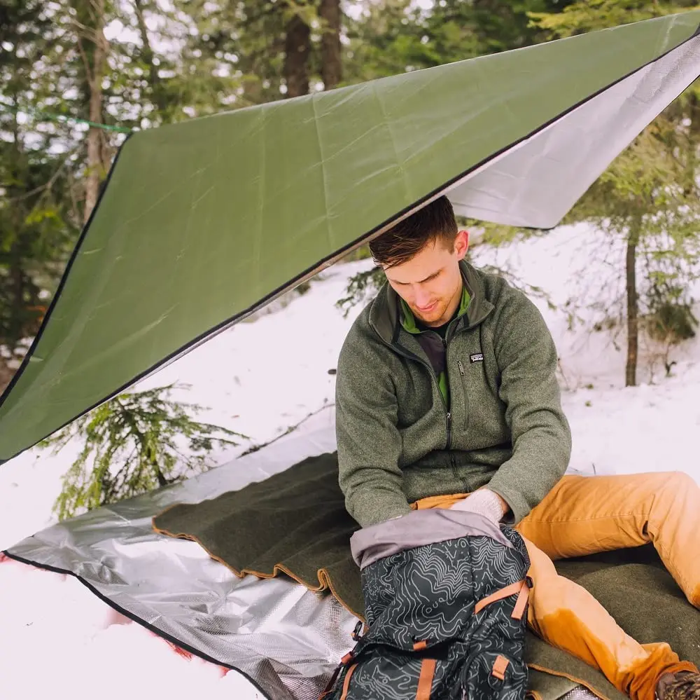 Arcturus All-Weather Outdoor Survival Blanket 60x82in (152cm x 208cm) | Thermal Emergency Blanket with Grommets - view 8